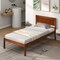 Metal Twin/Full/Queen Size Bed Frame with Wooden Headboard and Slat Support